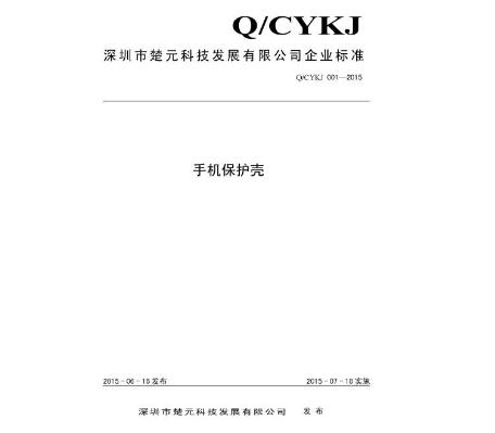 企业标准编写说明范本