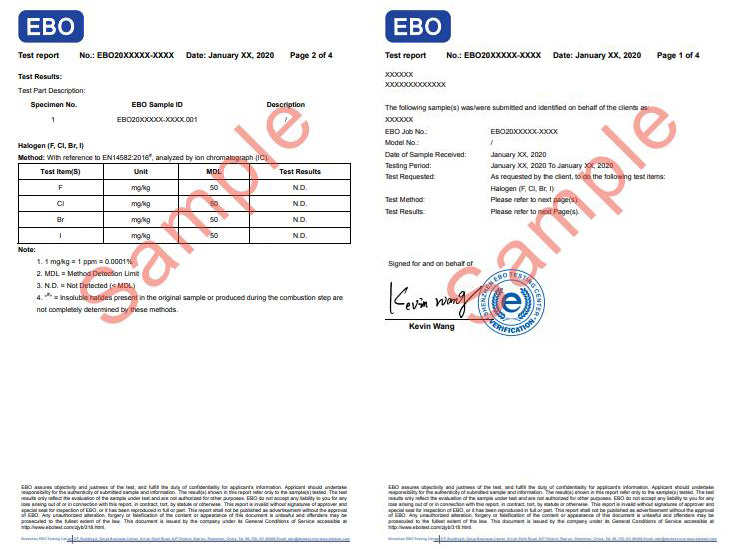卤素检测是什么报告/卤素检测报告英文